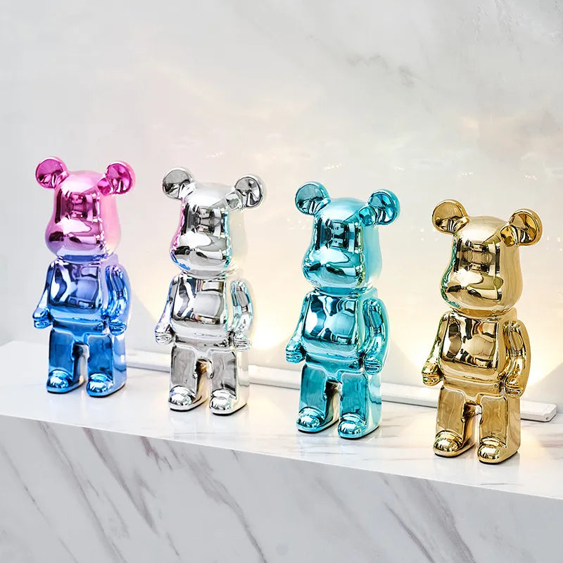 Creative electroplating violent bear living room decoration decoration TV cabinet animal statue art home decoration piggy bank