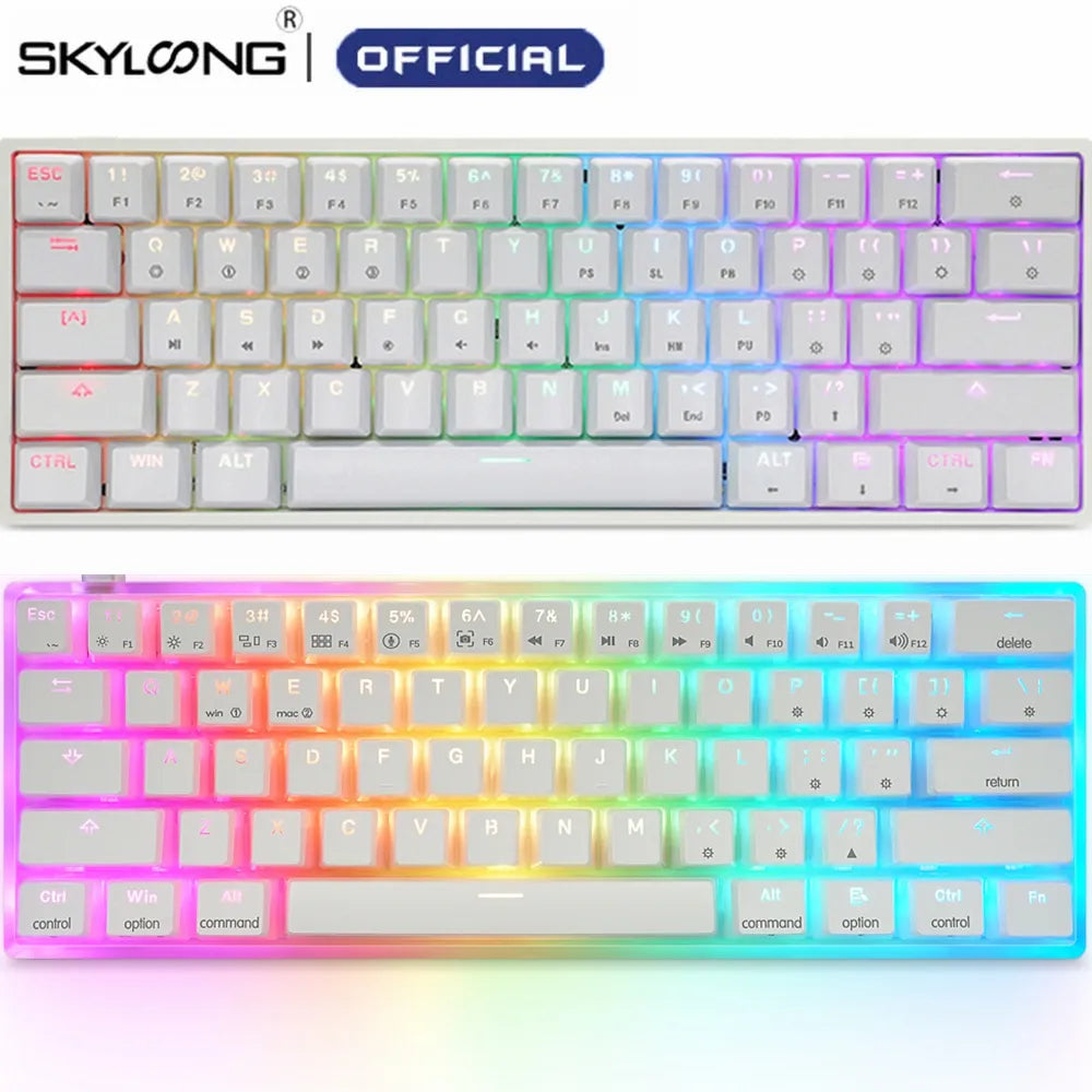 SKYLOONG GK61 61 Keys Gaming Mechanical Keyboard USB Wired RGB Backlit Gamer Mechanical Keyboards For Desktop Tablet Laptop SK61