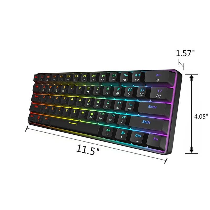 SKYLOONG GK61 61 Keys Gaming Mechanical Keyboard USB Wired RGB Backlit Gamer Mechanical Keyboards For Desktop Tablet Laptop SK61