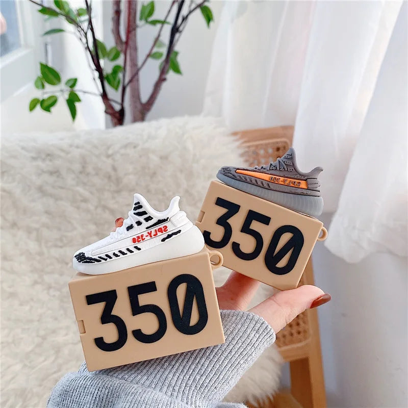 3D Fashion 350 Sneakers Cool Protection Soft Silicone Headset Cases For Apple Airpods1 2 3 Earphone Cover for Airpods pro 2 case