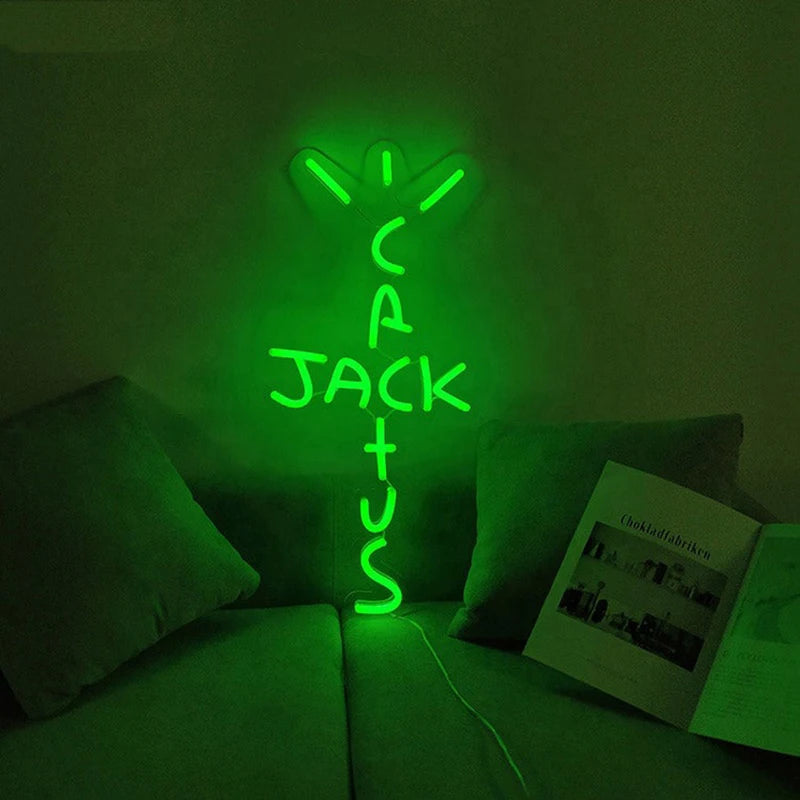 Custom Neon Sign Cactus Jack LED Neon Sign Light Home Bedroom Decoration Art Wall Decor Housewarming Gift Creative Birthday Gift